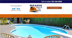 Desktop Screenshot of paradisepoolstx.com